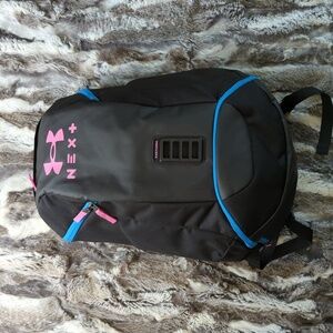 Under Armour NEXT Athlete Issued Black Pink Blue Backpack